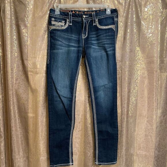 Rock Revival Janelle Mid Rise Skinny Dark Wash Jeans 29
